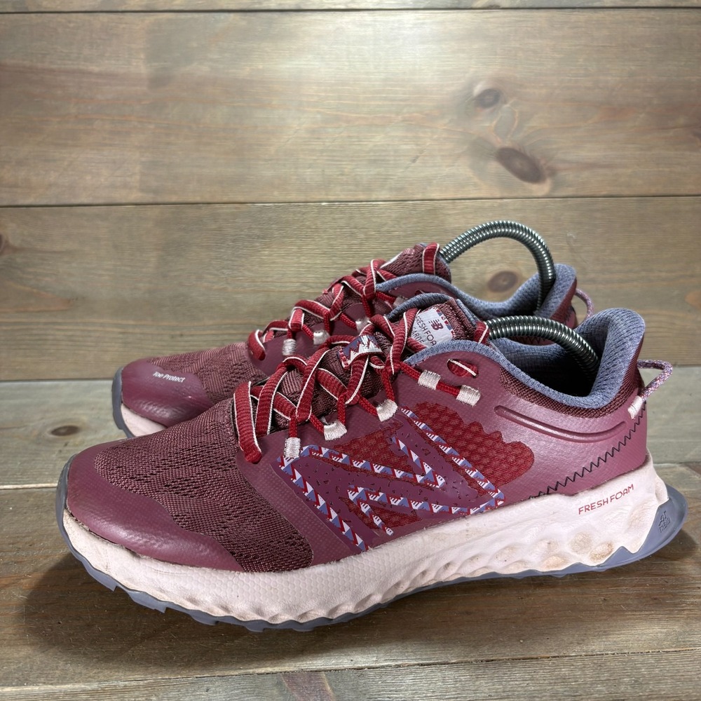 New Balance Fresh Foam Womens size 9 shoes Red Trail Running Mesh sneakers